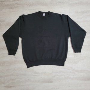 Vintage BVD Black Blank Crew Neck 50/50 Sweater XXL